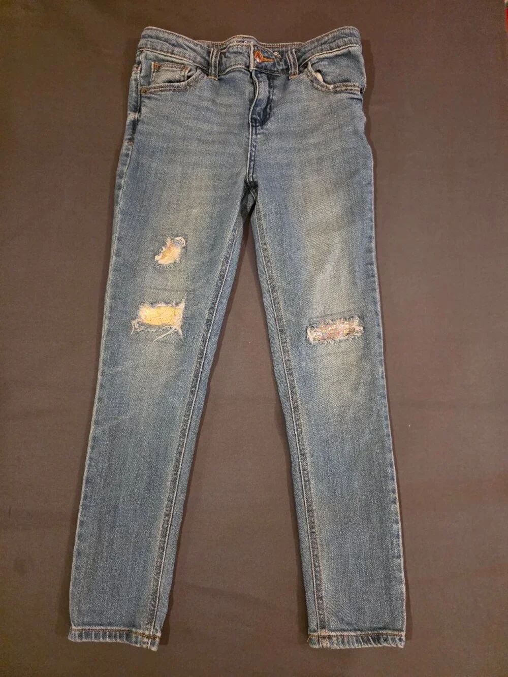 Cat and Jack Girls Size 12 Distressed Jeans